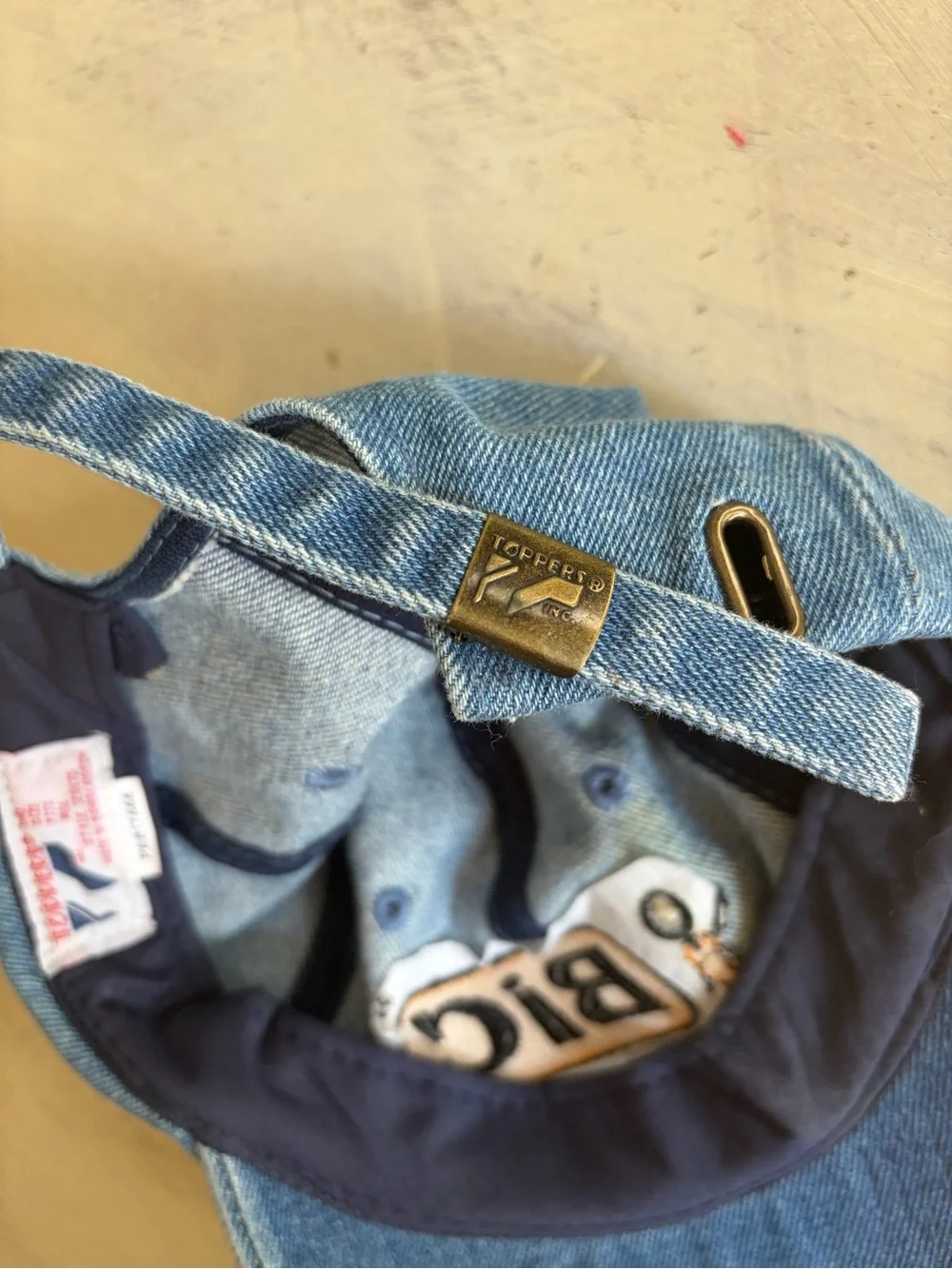 Vintage BIC Lighters Denim Hat Strapback Embroidered Toppers Baseball Cap Hat